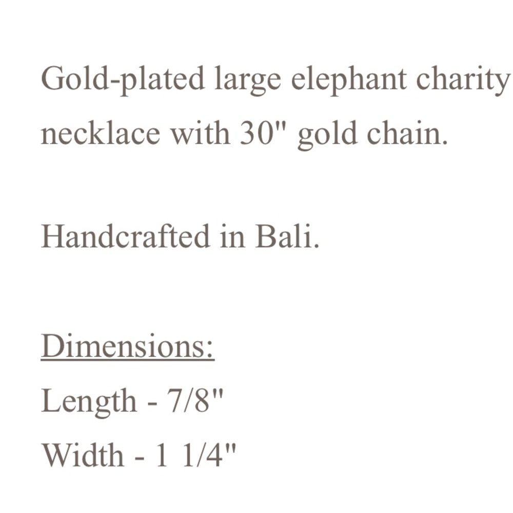 Anna Beck 18k Elephant Pendant Necklace - Picture 6 of 6